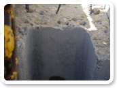 Concrete surfaces with lower contamination than bentonita